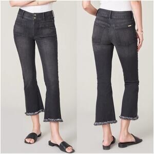NEW spartina 449 Juliette High Rise Kick Flare Jean Charcoal Wash